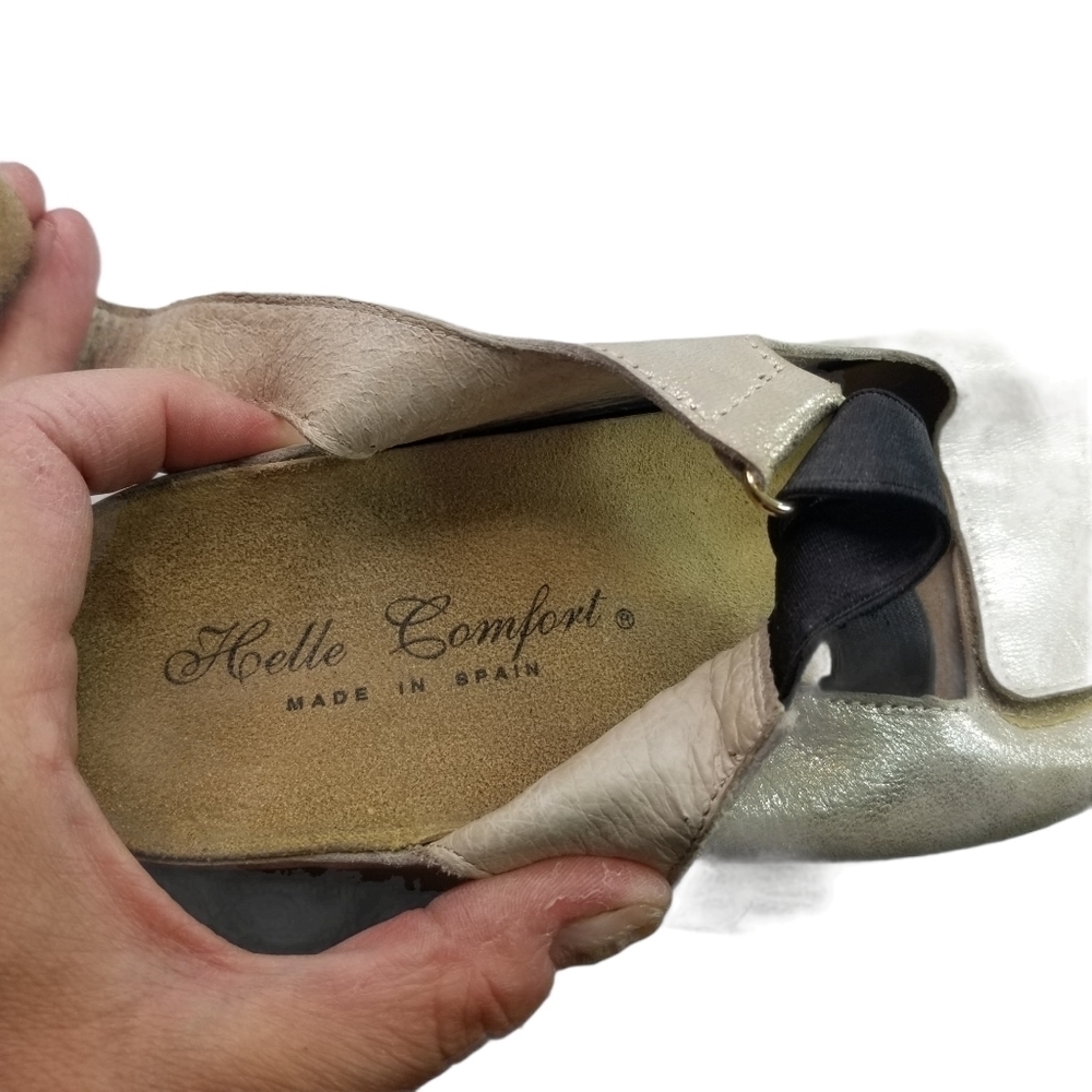 Helle Comfort silver leather shoes - Picture 8 of 10